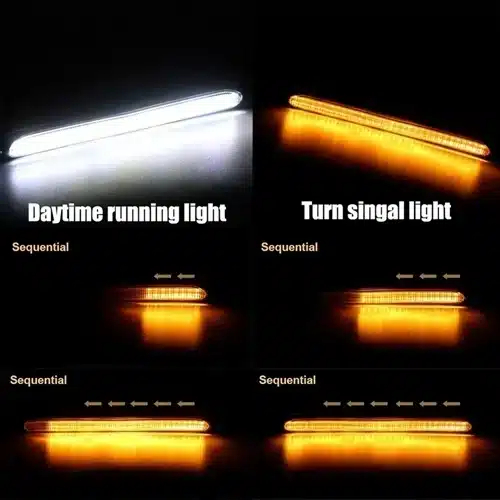 Σετ Universal LED Φώτα Ημέρας και Βηματικά Φλάς Αυτοκινήτου 16cm 2τμχ