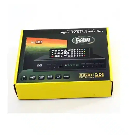 DVB-T2 Τηλεοπτικός Αποκωδικοποιητής με HDMI, USB, Dolby & Υποστήριξη 4K – Με Τηλεχειριστήριο & YouTube