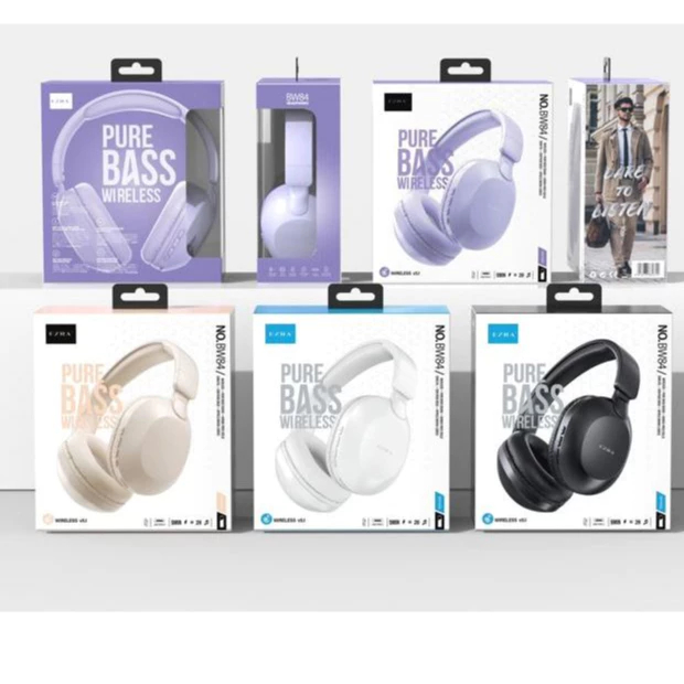 Ασύρματα Ακουστικά Bluetooth με Μικρόφωνο & Noise Cancellation - Pure Bass Wireless Headphones EZRA