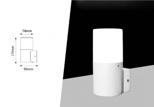 LED Φωτιστικό Τοίχου - Απλίκα 60W Ε27, IP54 9.5 x 17 x 7.8cm - Universo