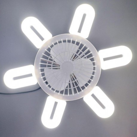 Πτυσσόμενος Ανεμιστήρας Οροφής LED 41cm – Σύστημα U-Shaped, Λευκό | Εύκολη Εγκατάσταση