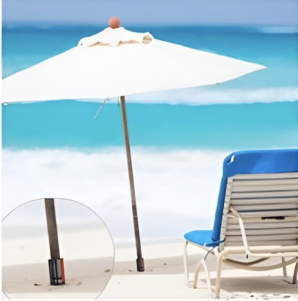 Βάση Ομπρέλας Παραλίας Βιδωτή Kmt Style 601709 – Σταθερή Στήριξη 41cm | Για Άμμο & Χώμα, Διάμετρος 25-32mm, Εύκολη Τοποθέτηση