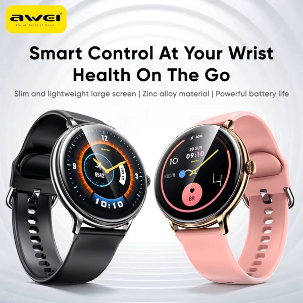 Smartwatch AMOLED Awei H11 – Κλήσεις Bluetooth, Καρδιακοί Παλμοί & Οξυγόνο