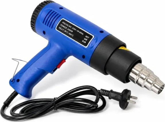 Επαγγελματικό Πιστόλι Θερμού Αέρα 2000W – Ρύθμιση Θερμοκρασίας 50°C-600°C | Εργαλείο Αποκόλλησης & Συγκόλλησης, Μπλε