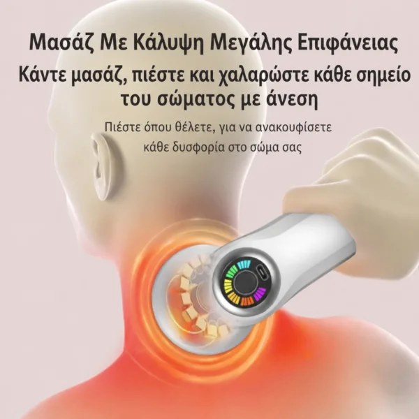 Συσκευή Μασάζ Shiatsu – Βαθιά Χαλάρωση με Θερμότητα, Επαναφορτιζόμενη, 4 Κεφαλές, Αθόρυβη