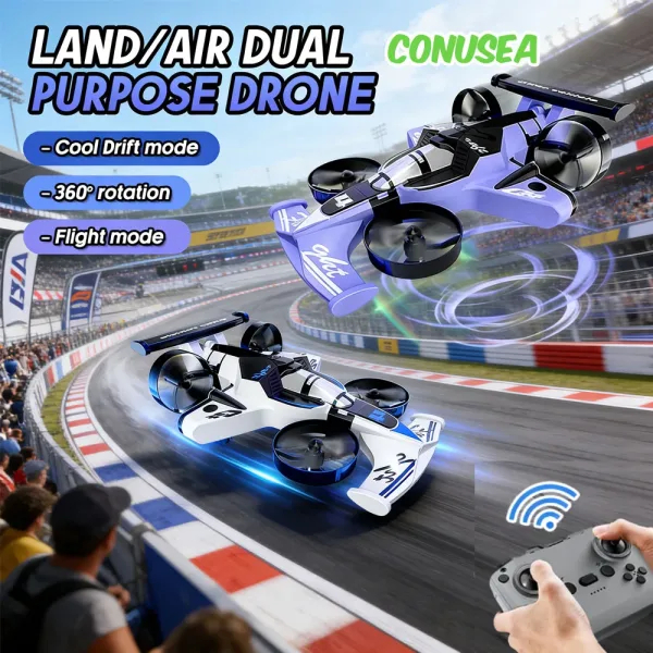 CONUSEA CZ04 Υβριδικό Drone Αέρος & Εδάφους – Dual Mode, 360° Περιστροφή, Κάμερα | Παιδιά & Ενήλικες CONUSEA CZ04 Υβριδικό Drone Αέρος & Εδάφους – Dual Mode, 360° Περιστροφή, Κάμερα | Παιδιά & Ενήλικες