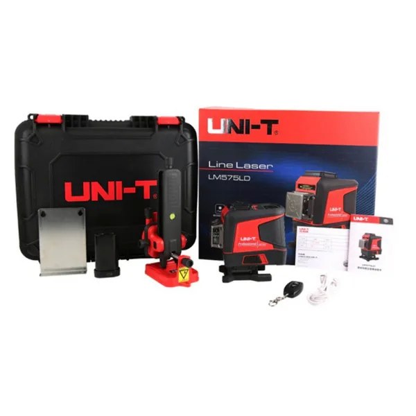 UNI-T LM575LD – Επαγγελματικό Αλφάδι Πράσινου Laser 12 Γραμμών 3×360° | Κατακόρυφες, Οριζόντιες & Διαγώνιες Γραμμές