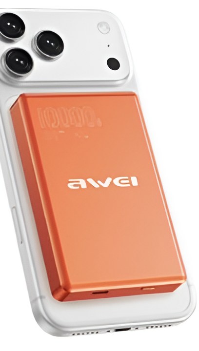 Μαγνητικό Power Bank AWEI MH805 10000mAh – Ασύρματη Φόρτιση 20W & Αναδιπλούμενη Βάση - Γρήγορη Φόρτιση, MagSafe Compatible, Φορητό