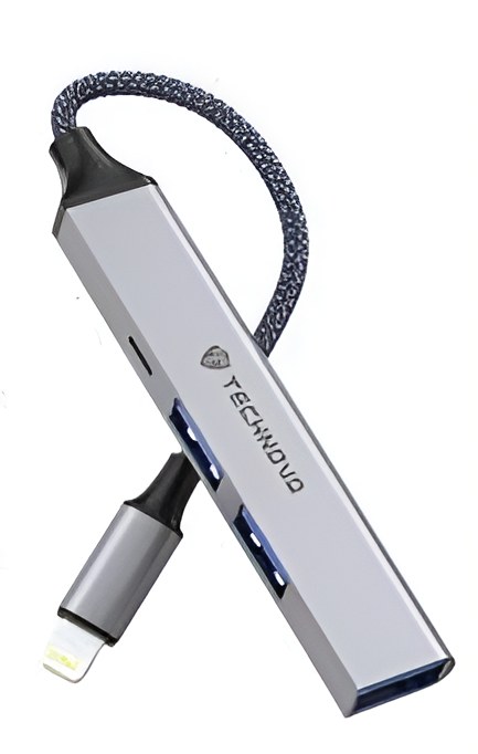 Αντάπτορας Lightning 4 σε 1 Technovo – 3x USB 3.0 & USB-C - OTG για iPhone/iPad, Σύνδεση Πληκτρολογίου, Ποντικιού, Gamepad Αντάπτορας Lightning 4 σε 1 Technovo – 3x USB 3.0 & USB-C - OTG για iPhone/iPad, Σύνδεση Πληκτρολογίου, Ποντικιού, Gamepad