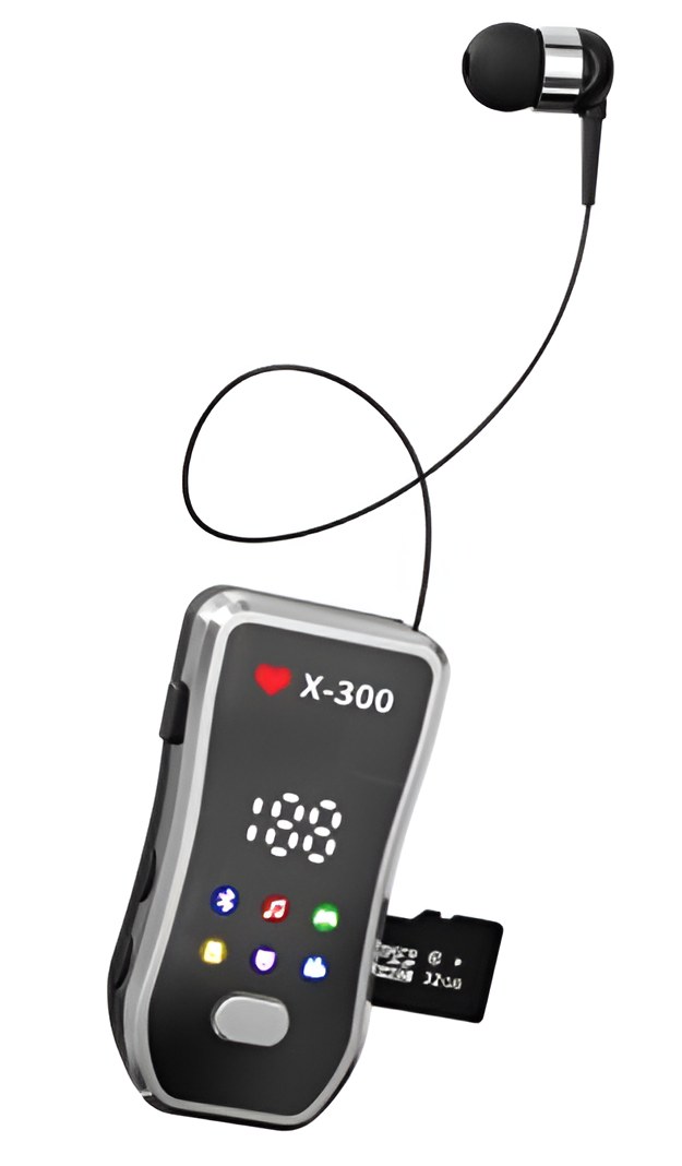 Ασύρματο Ακουστικό Bluetooth Clip-On – Hands-Free με Οθόνη LED & Υποδοχή TF Card - Ελαφρύ, Άνετο, Ιδανικό για Κλήσεις & Μουσική