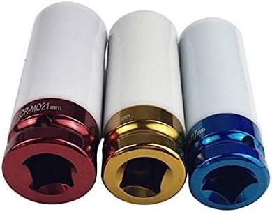 Σετ Κρουστικά Καρυδάκια Τροχών 1/2″ 17-19-21mm – Προστασία Ζάντας - 3 Τεμ. με Ένθετα, Χρωματική Κωδικοποίηση & Θήκη Μεταφοράς