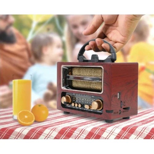 Ρετρό Επιτραπέζιο Ραδιόφωνο Cmik – AM/FM, Bluetooth, Επαναφορτιζόμενο Ρετρό Επιτραπέζιο Ραδιόφωνο Cmik – AM/FM, Bluetooth, Επαναφορτιζόμενο