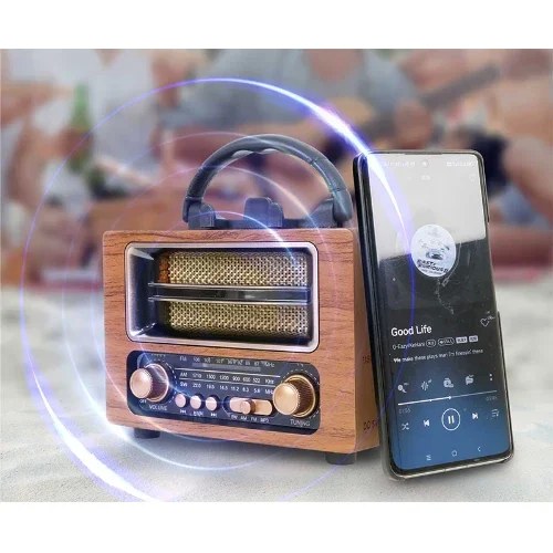 Ρετρό Επιτραπέζιο Ραδιόφωνο Cmik – AM/FM, Bluetooth, Επαναφορτιζόμενο Ρετρό Επιτραπέζιο Ραδιόφωνο Cmik – AM/FM, Bluetooth, Επαναφορτιζόμενο