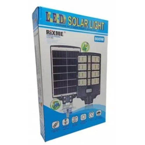 Αδιάβροχος Ηλιακός Προβολέας RIXME 800W με Πάνελ και Τηλεχειριστήριο