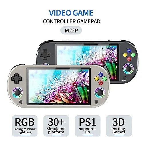 M22 Pro Κονσόλα 5.0'' 4K HD με LED RGB Φωτισμό και Gamepad για PS1