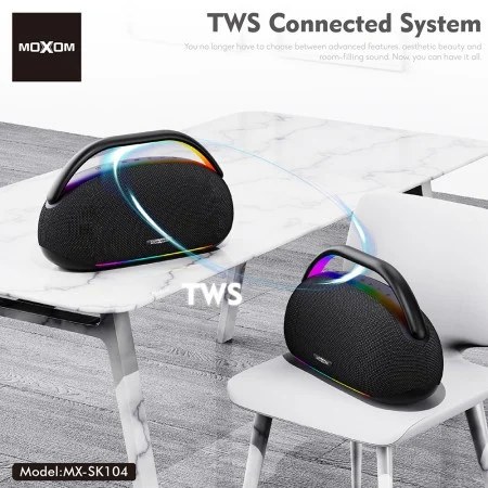 Ασύρματο Ηχείο Karaoke Moxom 400W – Με 2 Μικρόφωνα & RGB Φωτισμό - Bluetooth 5.3, Μπαταρία 30000mAh, HiFi Sound, Φορητό Ασύρματο Ηχείο Karaoke Moxom 400W – Με 2 Μικρόφωνα & RGB Φωτισμό - Bluetooth 5.3, Μπαταρία 30000mAh, HiFi Sound, Φορητό
