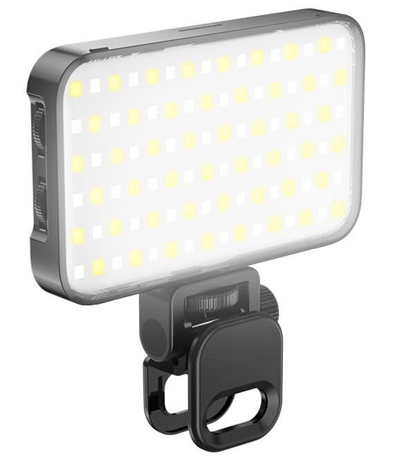 Φωτιστικό Selfie με 96 LED – Επαγγελματικός Φωτισμός 2500-9900K - Περιστροφή 360°, Μπαταρία 2000mAh, Κλιπ για Κινητό & Laptop Φωτιστικό Selfie με 96 LED – Επαγγελματικός Φωτισμός 2500-9900K - Περιστροφή 360°, Μπαταρία 2000mAh, Κλιπ για Κινητό & Laptop