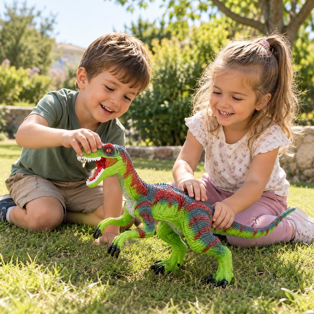 Παιχνίδι Δεινόσαυρος Velociraptor – Με Ρεαλιστικούς Ήχους & Φωτισμό - Ιδανικό για Παιδιά 3+, Διαδραστική Φιγούρα Δράσης