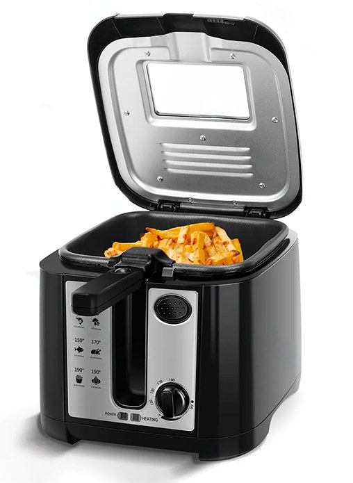 Φριτέζα Λαδιού 2.5L – Τραγανό Τηγάνισμα με 1650W - Ρυθμιζόμενη Θερμοκρασία, Αντικολλητικό Δοχείο, Φίλτρο Καπνού Φριτέζα Λαδιού 2.5L – Τραγανό Τηγάνισμα με 1650W - Ρυθμιζόμενη Θερμοκρασία, Αντικολλητικό Δοχείο, Φίλτρο Καπνού