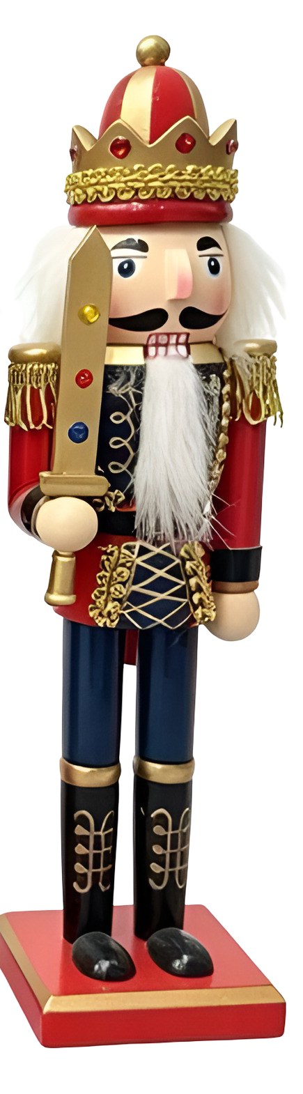 Ξύλινος Χριστουγεννιάτικος Καρυοθραύστης 38.5cm – Παραδοσιακή Διακόσμηση - Φιγούρα Στρατιώτης, Γιορτινή Ατμόσφαιρα, Δώρο