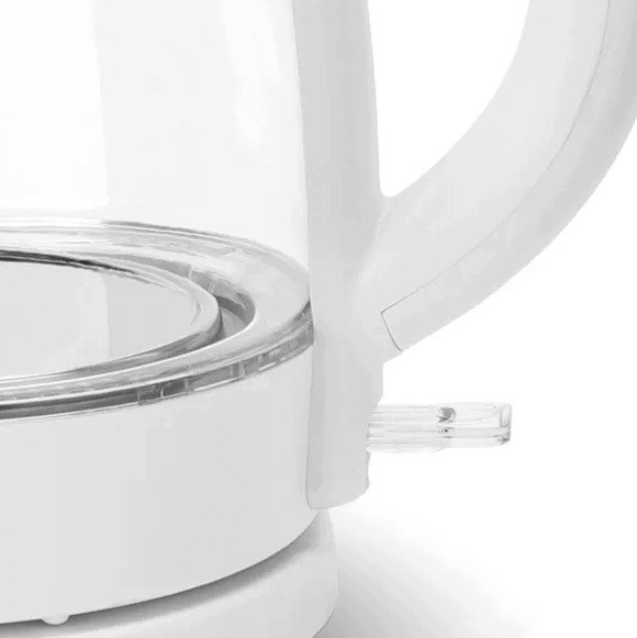 Γυάλινος Ηλεκτρικός Βραστήρας 1.7L – Ταχύτητα 2200W & LED Φωτισμός - Βοριοπυριτικό Γυαλί, Αυτόματη Απενεργοποίηση, Λευκός