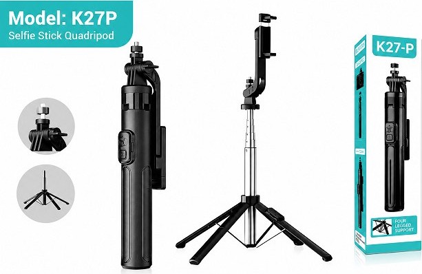 Selfie Stick Τρίποδο με Bluetooth Remote – Επαγγελματική Σταθερότητα - Τετράποδη Βάση, Πτυσσόμενο, Συμβατό με Smartphone & Κάμερες Selfie Stick Τρίποδο με Bluetooth Remote – Επαγγελματική Σταθερότητα - Τετράποδη Βάση, Πτυσσόμενο, Συμβατό με Smartphone & Κάμερες