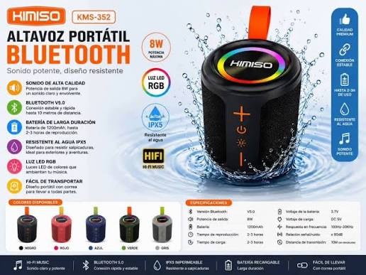 Φορητό Bluetooth Ηχείο 8W – TWS & RGB Φωτισμός - True Wireless Stereo, Mini Speaker, USB, Handsfree για Πάρτι, Εκδρομές