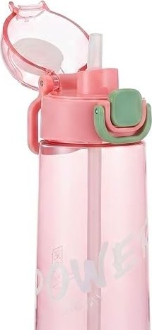 Παγούρι Νερού 600ml με Καλαμάκι, Flip-Top Καπάκι & Λαβή Μεταφοράς Παγούρι Νερού 600ml με Καλαμάκι, Flip-Top Καπάκι & Λαβή Μεταφοράς
