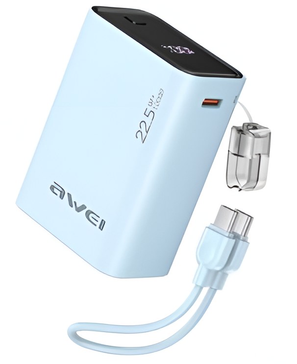 Power Bank – 10000mAh, 22,5W γρήγορη φόρτιση - USB-C & USB-A, Compact mini με LED ένδειξη Power Bank – 10000mAh, 22,5W γρήγορη φόρτιση - USB-C & USB-A, Compact mini με LED ένδειξη