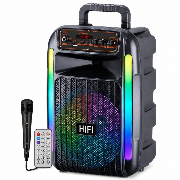 Ηχείο Bluetooth Karaoke – RGB Φωτισμός & Μικρόφωνο - Bluetooth 5.3, USB/TF, FM και Επαναφορτιζόμενη Μπαταρία