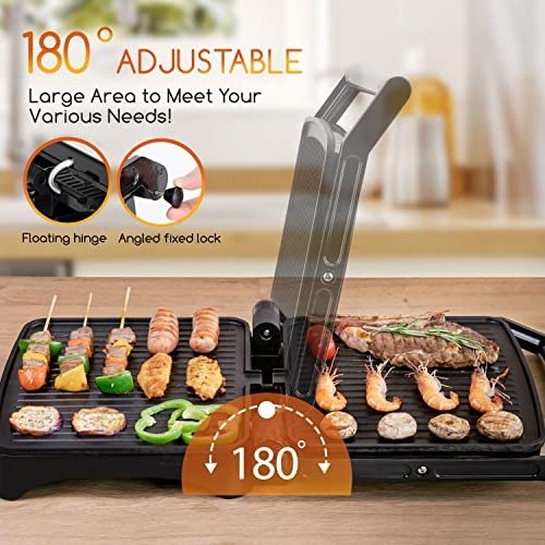 Ψηστιέρα / Τοστιέρα 1800W – 3‑σε‑1 Grill & Panini, Άνοιγμα 180°
