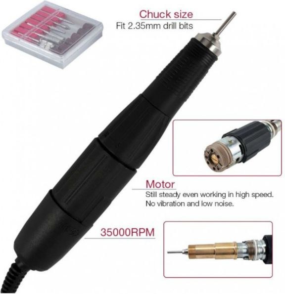 Επαγγελματικός Τροχός Μανικιούρ - 35000rpm, 65W, Πεντάλ