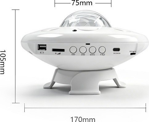 UFO Projector - Προβολέας Έναστρου Ουρανού & Northern Lights με Ηχείο - Ατμοσφαιρικός Φωτισμός LED, Τηλεχειριστήριο & Bluetooth UFO Projector - Προβολέας Έναστρου Ουρανού & Northern Lights με Ηχείο - Ατμοσφαιρικός Φωτισμός LED, Τηλεχειριστήριο & Bluetooth