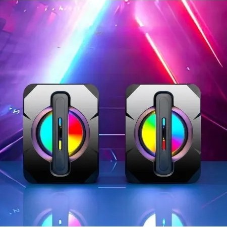 Ηχεία Υπολογιστή 6W με RGB LED - Compact Στερεοφωνικός Ήχος για Gaming & Εργασία - Τροφοδοσία USB, Plug & Play Σύνδεση Ηχεία Υπολογιστή 6W με RGB LED - Compact Στερεοφωνικός Ήχος για Gaming & Εργασία - Τροφοδοσία USB, Plug & Play Σύνδεση