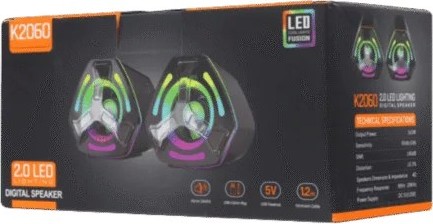 Ηχεία Υπολογιστή 6W - RGB Φωτισμός & 3.5mm AUX - Compact Στερεοφωνικός Ήχος για Gaming, PC & Laptop Ηχεία Υπολογιστή 6W - RGB Φωτισμός & 3.5mm AUX - Compact Στερεοφωνικός Ήχος για Gaming, PC & Laptop