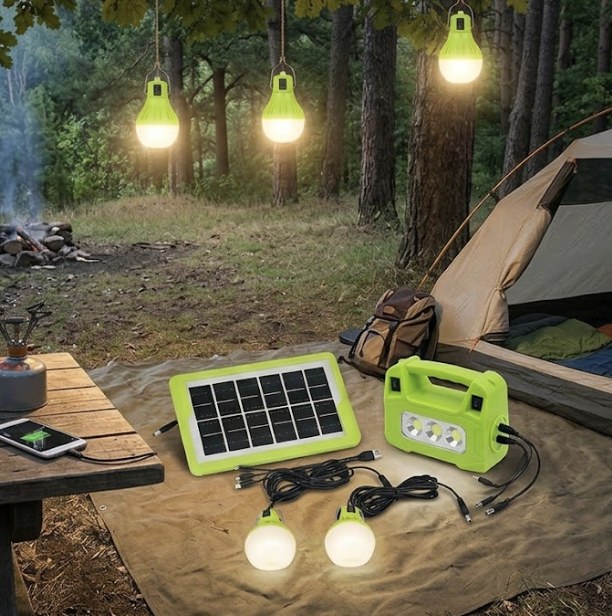 Ηλιακό Σύστημα Φωτισμού GD-8989S - 3 LED λάμπες & φορητό ηλιακό πάνελ για κάμπινγκ και διακοπές ρεύματος Ηλιακό Σύστημα Φωτισμού GD-8989S - 3 LED λάμπες & φορητό ηλιακό πάνελ για κάμπινγκ και διακοπές ρεύματος