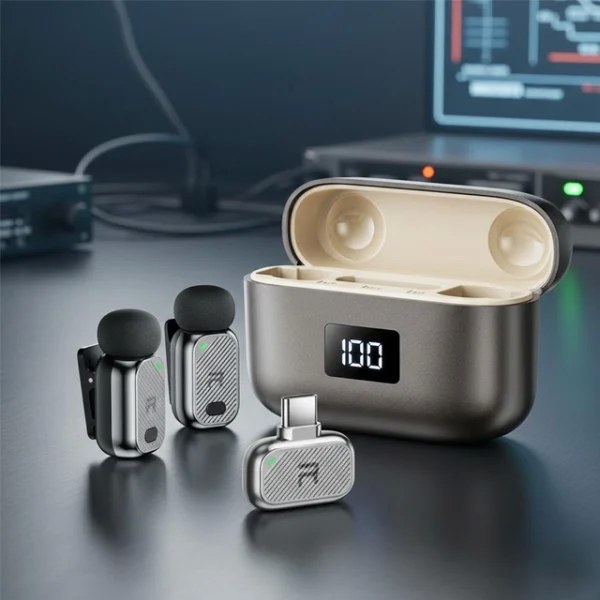 Ασύρματο Μικρόφωνο Πέτου - USB Type-C, 2 Σε 1 με AI Αλλοίωση Φωνής για Δημιουργούς Περιεχομένου Ασύρματο Μικρόφωνο Πέτου - USB Type-C, 2 Σε 1 με AI Αλλοίωση Φωνής για Δημιουργούς Περιεχομένου