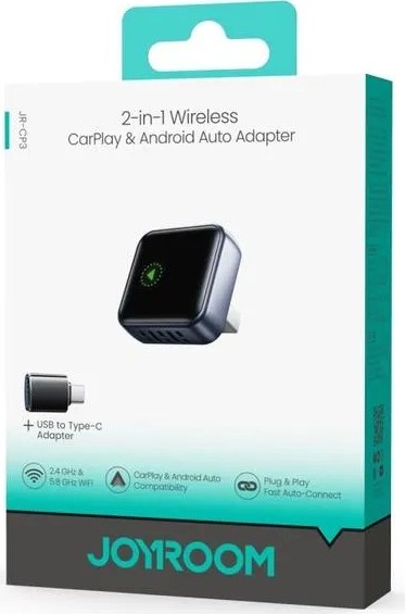 Ασύρματος Αντάπτορας CarPlay & Android Auto - 2 σε 1 USB-A, αυτόματη σύνδεση χωρίς καλώδια, μαύρος Ασύρματος Αντάπτορας CarPlay & Android Auto - 2 σε 1 USB-A, αυτόματη σύνδεση χωρίς καλώδια, μαύρος