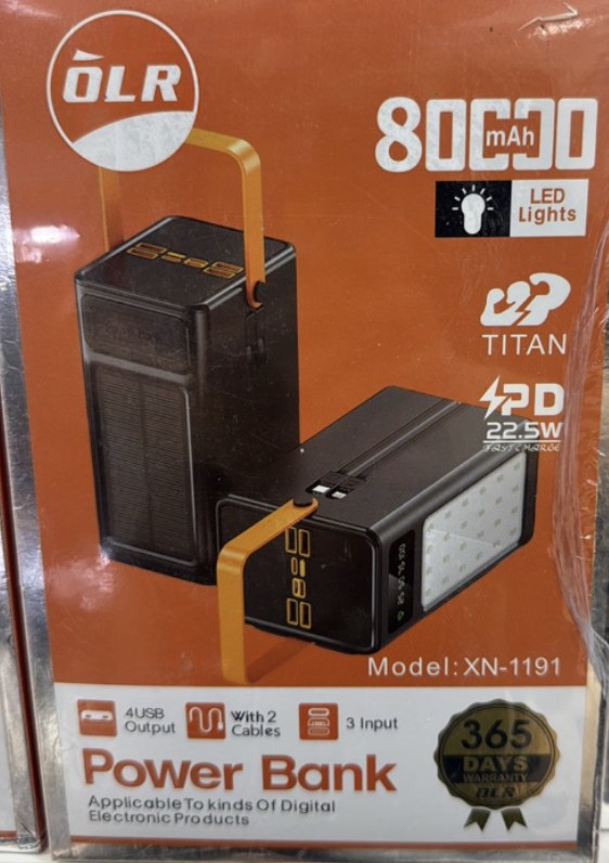 Power Bank 80000mAh με PD 22.5W - Φόρτιση Πολλών Συσκευών Και LED Φωτισμός