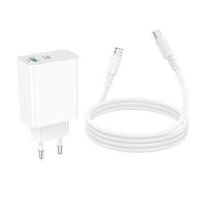 Φορτιστής Τοίχου 30W - USB-C PD & USB-A QC 3.0, Λευκός, C-C