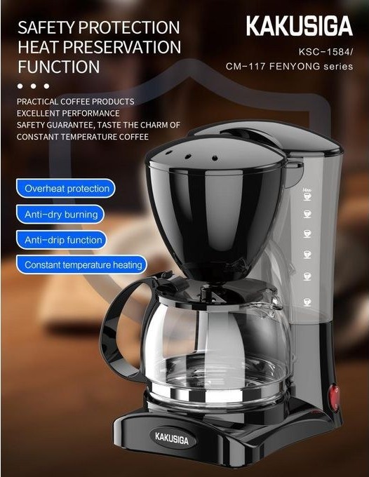 Καφετιέρα Φίλτρου 2 Σε 1 Για Καφέ & Τσάι, 0.6L, 550W, Γυάλινη Κανάτα, 4-6 Φλιτζάνια Καφετιέρα Φίλτρου 2 Σε 1 Για Καφέ & Τσάι, 0.6L, 550W, Γυάλινη Κανάτα, 4-6 Φλιτζάνια