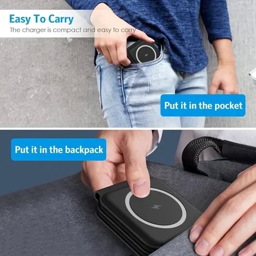Ασύρματη Βάση Φόρτισης 3 σε 1 Magnetic Wireless Charger - Ταυτόχρονη Φόρτιση για Smartphone, Watch & Ακουστικά, Αναδιπλούμενη, σε Μαύρη Απόχρωση Ασύρματη Βάση Φόρτισης 3 σε 1 Magnetic Wireless Charger - Ταυτόχρονη Φόρτιση για Smartphone, Watch & Ακουστικά, Αναδιπλούμενη, σε Μαύρη Απόχρωση