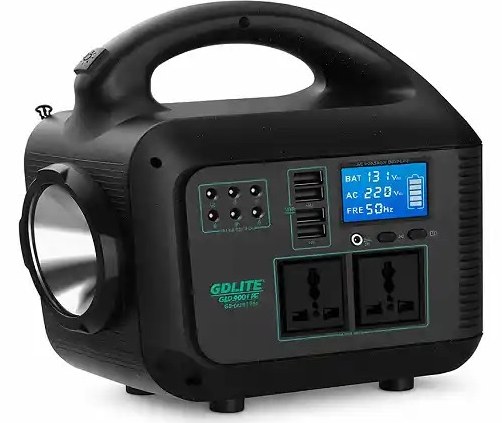 Σετ Ηλιακός Σταθμός Ενέργειας 150W με Ηλιακό Πάνελ 30W, Φορητός, Μπαταρία LiFePO4, 2 Πρίζες 220V, USB, 3 Λάμπες LED, Φακός, για Κάμπινγκ και Διακοπές Ρεύματος