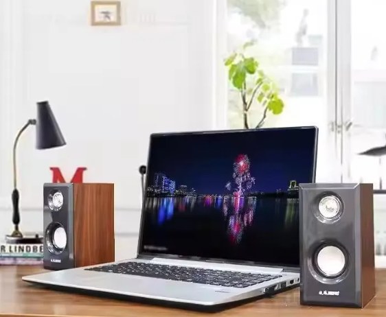 Ηχεία Υπολογιστή 2.0 Stereo - Ήχος 5W με USB και Jack 3.5mm, Ρύθμιση Έντασης Ηχεία Υπολογιστή 2.0 Stereo - Ήχος 5W με USB και Jack 3.5mm, Ρύθμιση Έντασης
