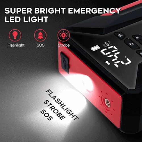 Εκκινητής Μπαταρίας 12V - 12000mAh με Αεροσυμπιεστή & Φως Έκτακτης Ανάγκης