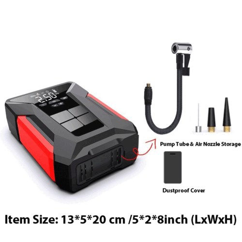 Εκκινητής Μπαταρίας 12V - 12000mAh με Αεροσυμπιεστή & Φως Έκτακτης Ανάγκης