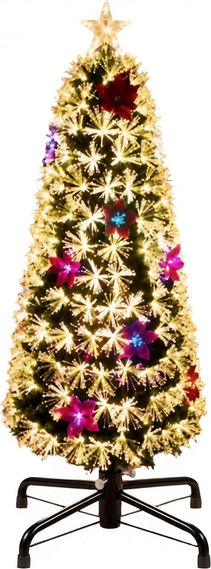 Χριστουγεννιάτικο Δέντρο 90cm με 80 LED Οπτικών Ινών & Διακοσμητικά Λουλούδια - Ζεστή Ατμόσφαιρα για το Σαλόνι ή το Γραφείο σας Χριστουγεννιάτικο Δέντρο 90cm με 80 LED Οπτικών Ινών & Διακοσμητικά Λουλούδια - Ζεστή Ατμόσφαιρα για το Σαλόνι ή το Γραφείο σας