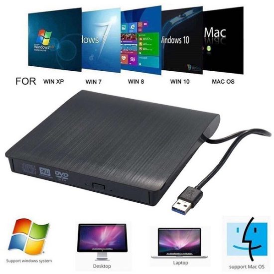 USB Εξωτερική Συσκευή Ανάγνωσης / Εγγραφής CD / DVD - RW Αndowl