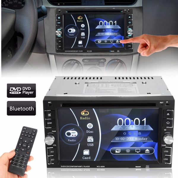 2DIN 6,25in Οθόνη Αφής Αυτοκινήτου Bluetooth DVD/SD/USB/MP3/4/5 Multimedia Player