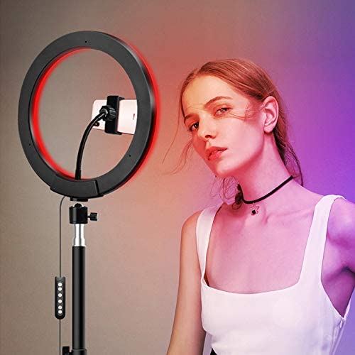 RGB Φωτογραφικό Φωτιστικό Δαχτυλίδι LED 26cm Πολύχρωμο USB με Τρίποδο & Βάση Στήριξης Κινητού - Ring Light Lamp